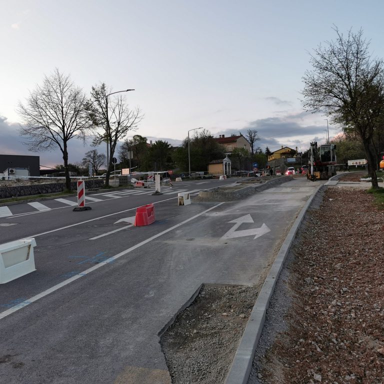 Fotografija izvođenja radova izgradnje kružnog toka